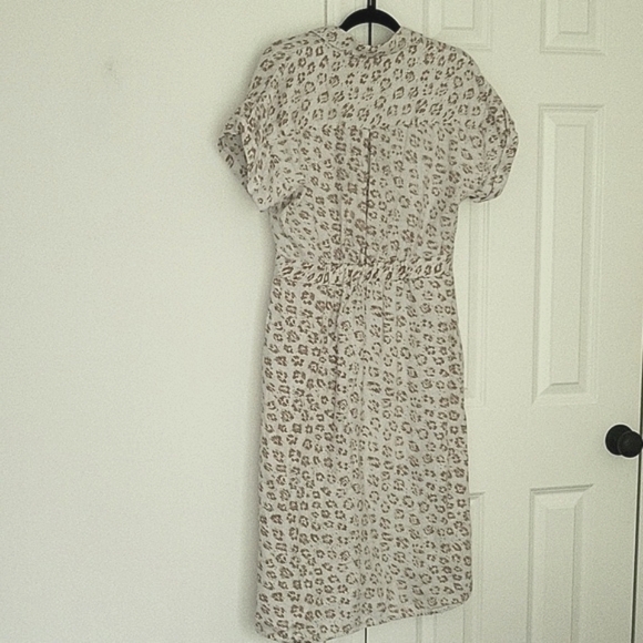 *Final Sale* Joie COADY LEOPARD-PRINTED SHIRT DRESS IN PORCELAIN - Picture 15 of 16